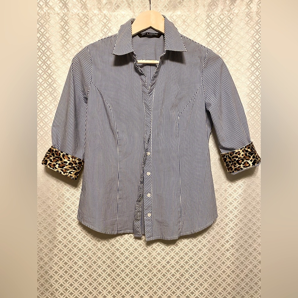 Navy & White Button Down